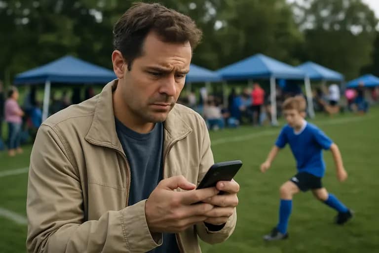 Youth soccer team gathering near a sideline before a tournament match